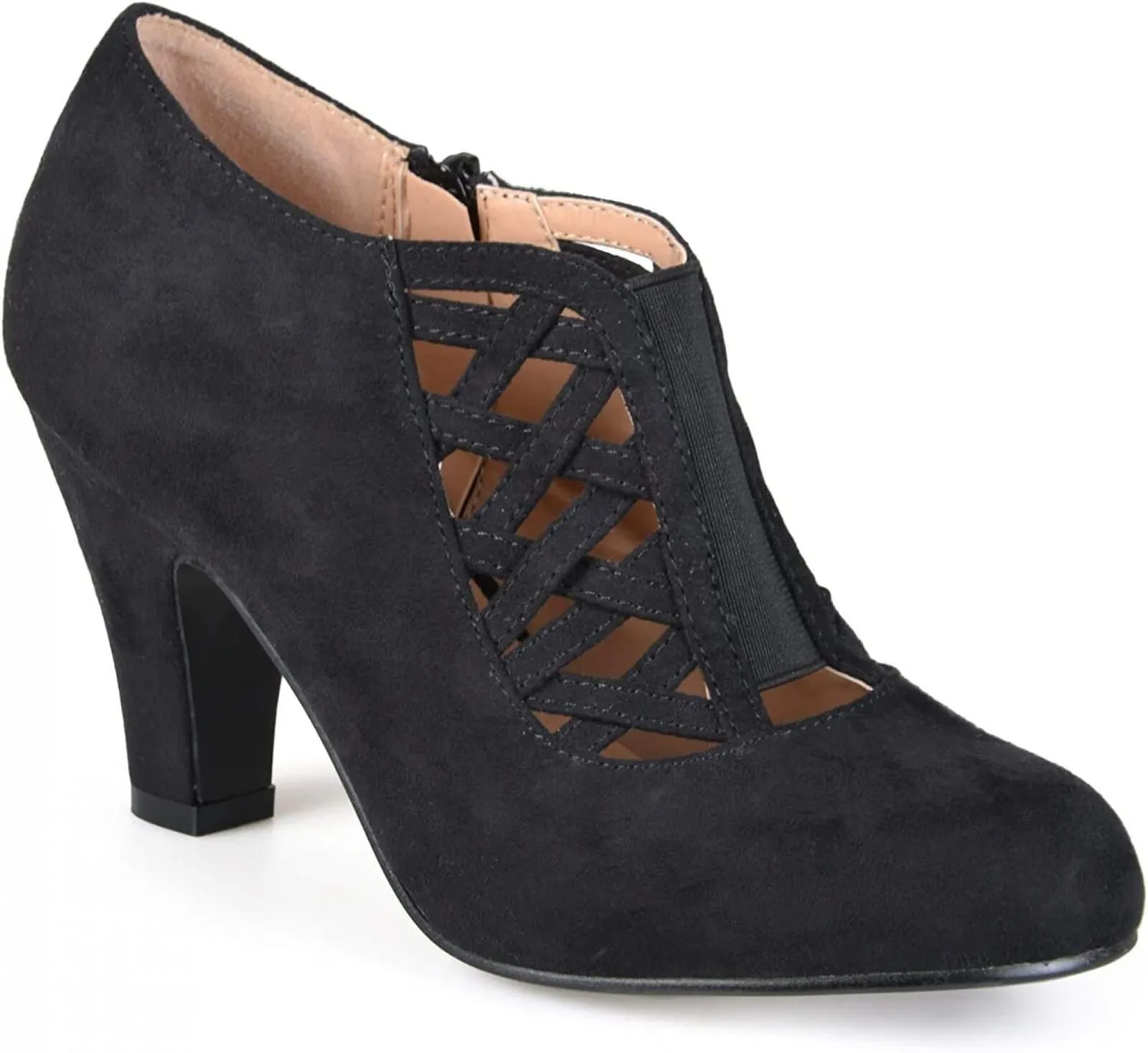 Journee Collection Womens Pull On Piper Bootie PIPER-BLK-085 Black 8.5M