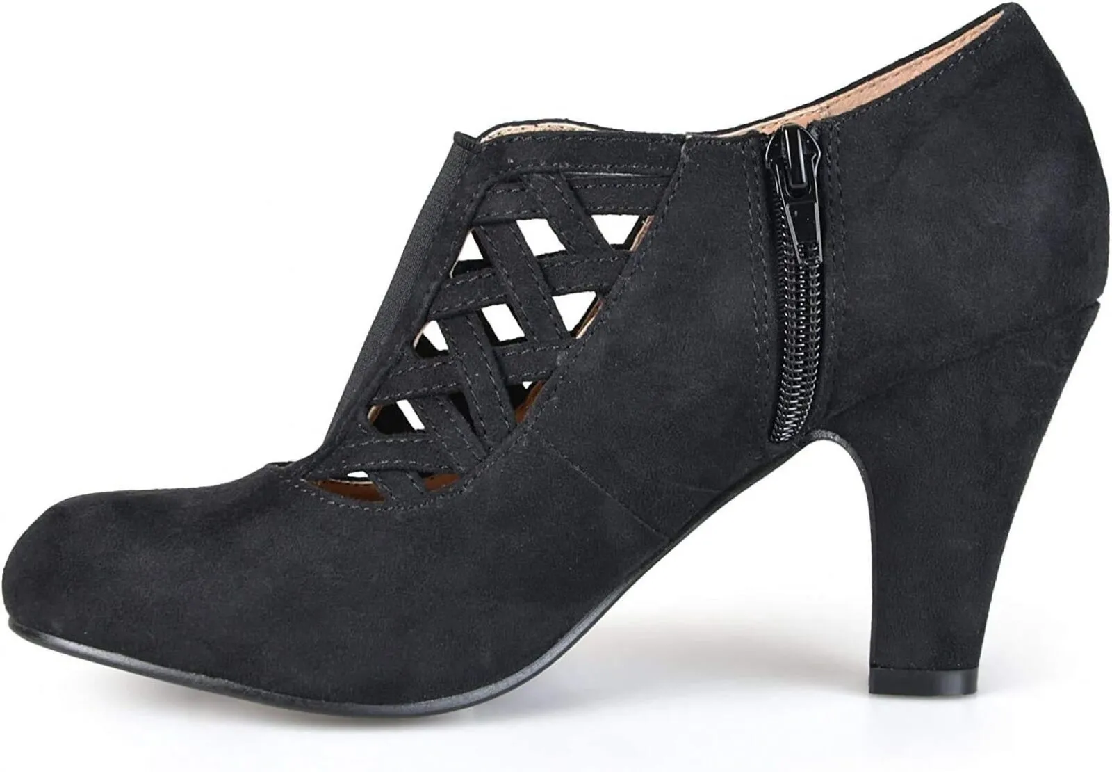 Journee Collection Womens Pull On Piper Bootie PIPER-BLK-085 Black 8.5M