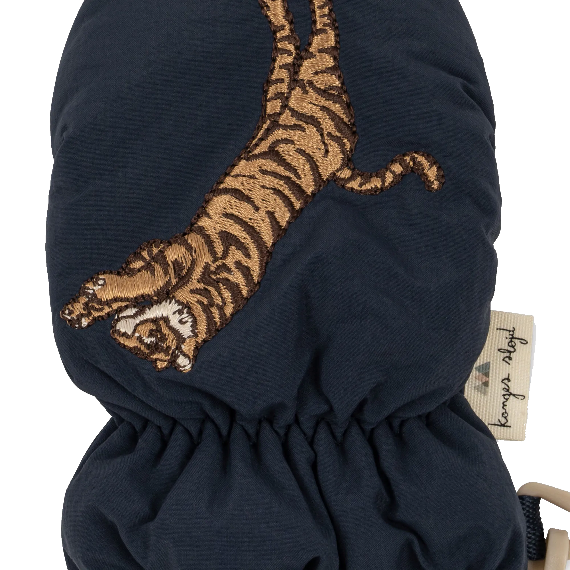 Juno Tiger Embroidered Quilted Baby Mittens (0-18 Months)