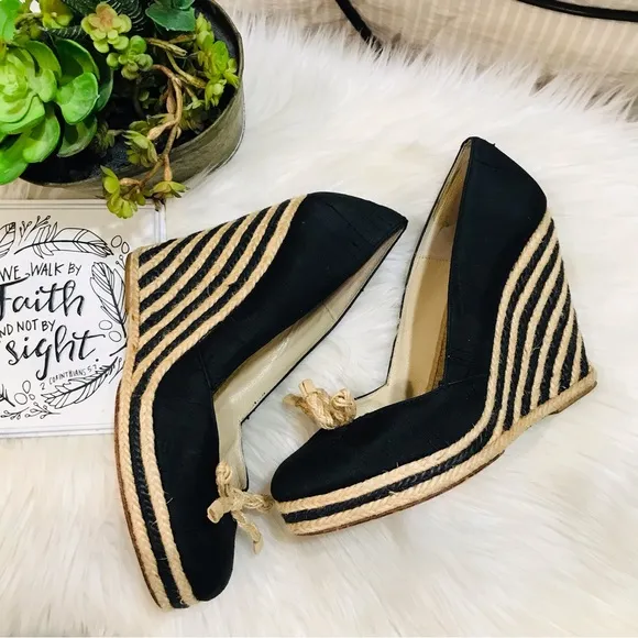 Kate Spade Wedge Espadrilles Closed Toe Sz8