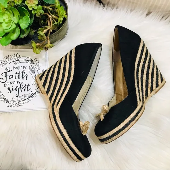 Kate Spade Wedge Espadrilles Closed Toe Sz8