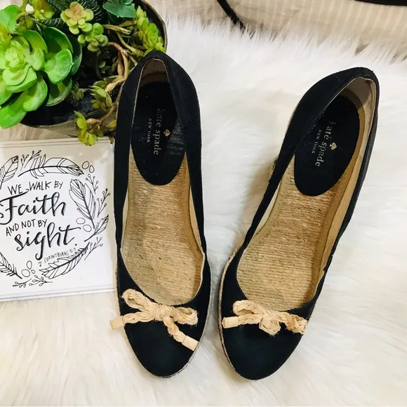 Kate Spade Wedge Espadrilles Closed Toe Sz8
