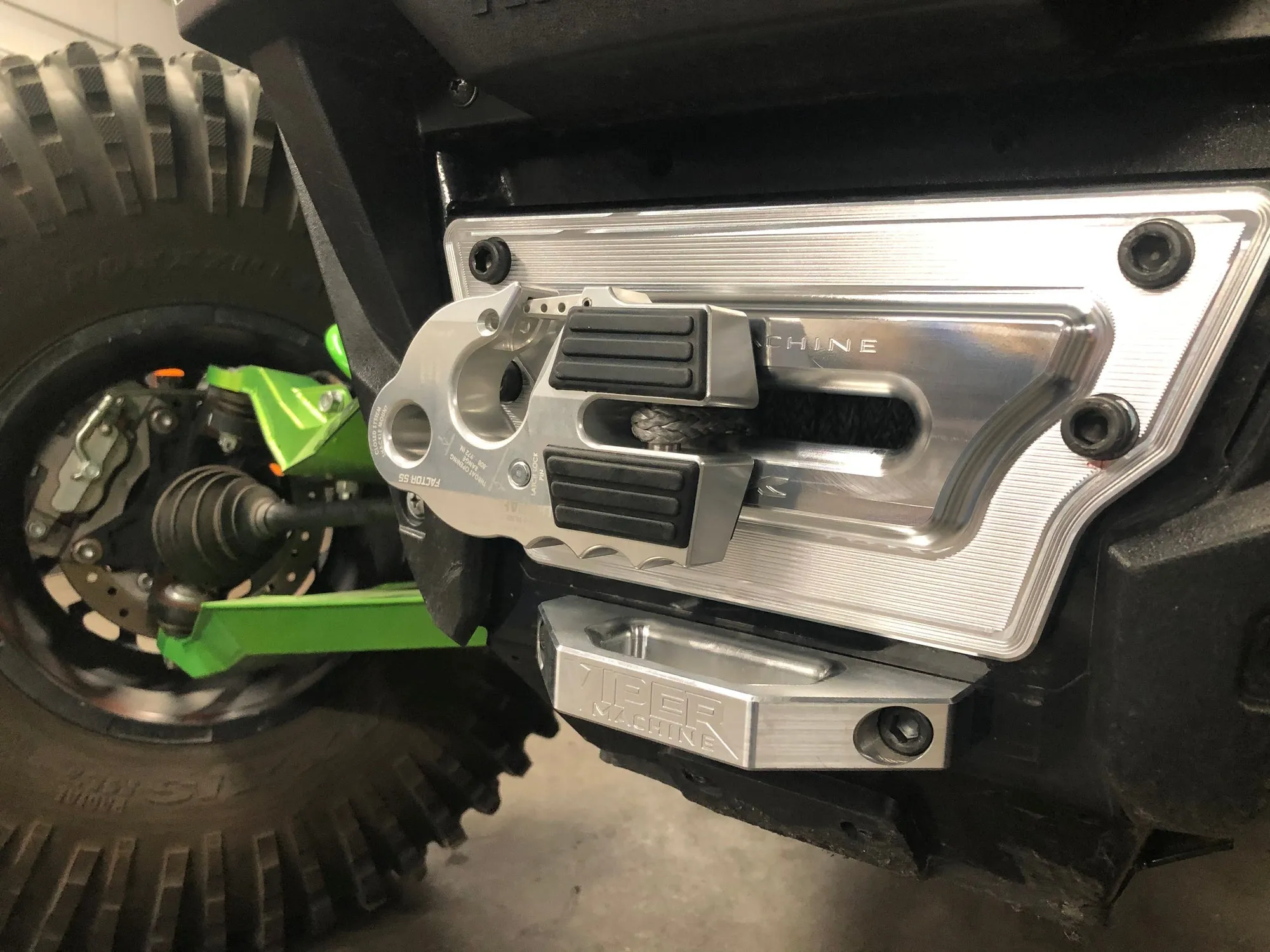 Kawasaki KRX 1000 Billet Winch Plate with Integrated Rope Hawse (2020 )