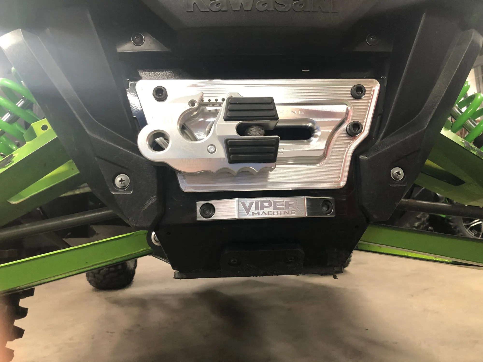 Kawasaki KRX 1000 Billet Winch Plate with Integrated Rope Hawse (2020 )