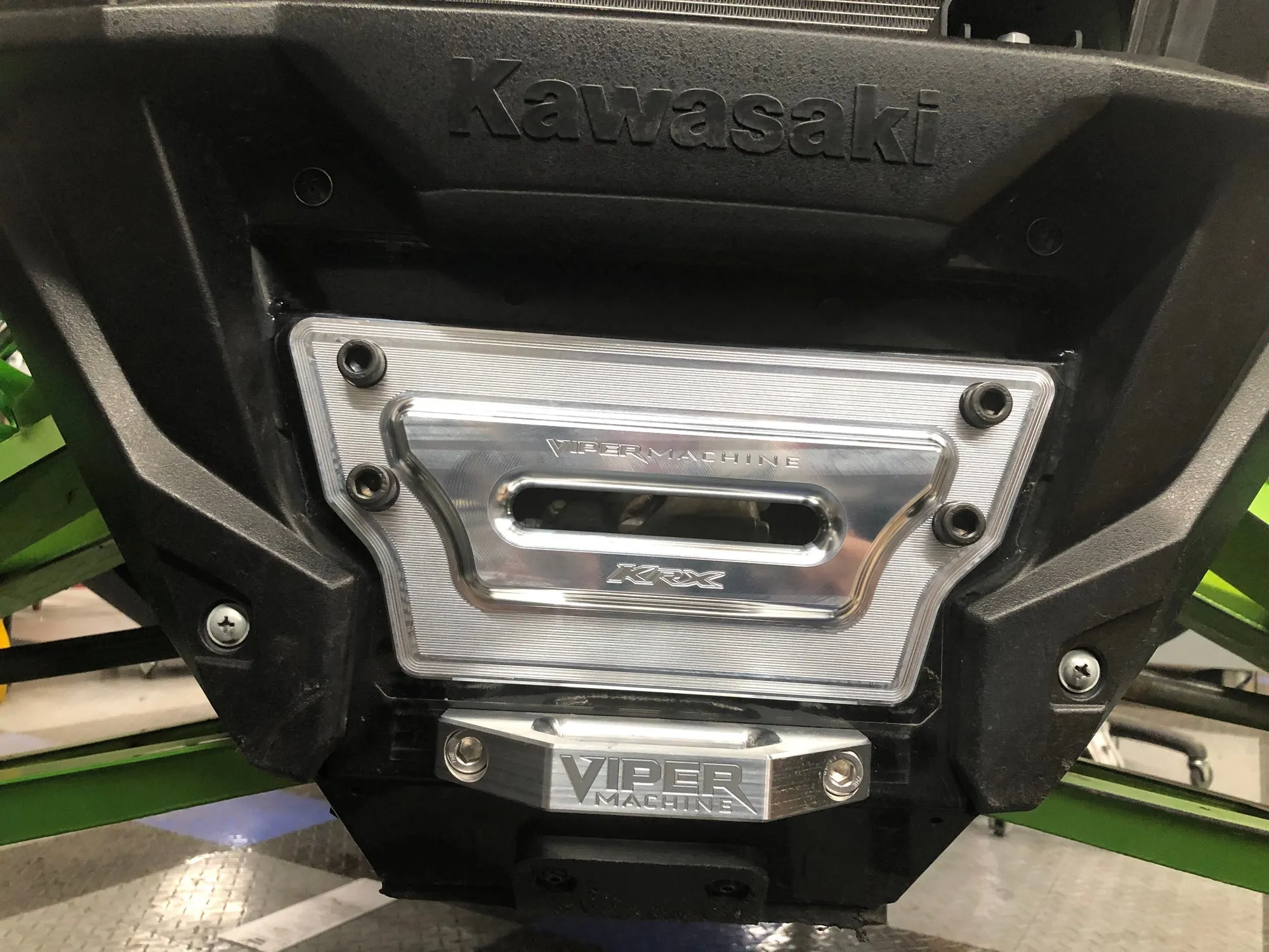 Kawasaki KRX 1000 Billet Winch Plate with Integrated Rope Hawse (2020 )