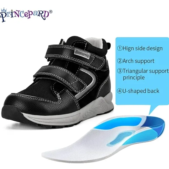 Kids Black Orthopedic Boots Toddler Sz 5