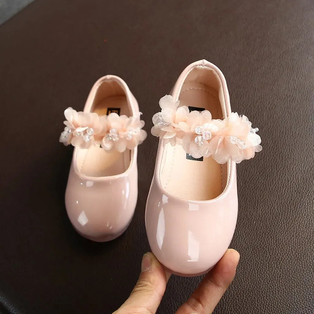 Kids' Lace Crystal Princess Party Shoes
