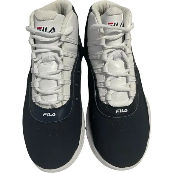 Kids Sneakers Size 1.5 Fila All City Hi-Top Blue/White Lace Up Faux Leather
