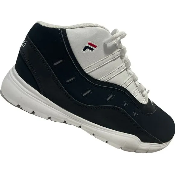 Kids Sneakers Size 1.5 Fila All City Hi-Top Blue/White Lace Up Faux Leather
