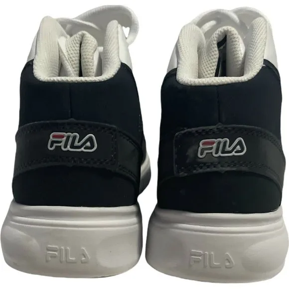 Kids Sneakers Size 1.5 Fila All City Hi-Top Blue/White Lace Up Faux Leather