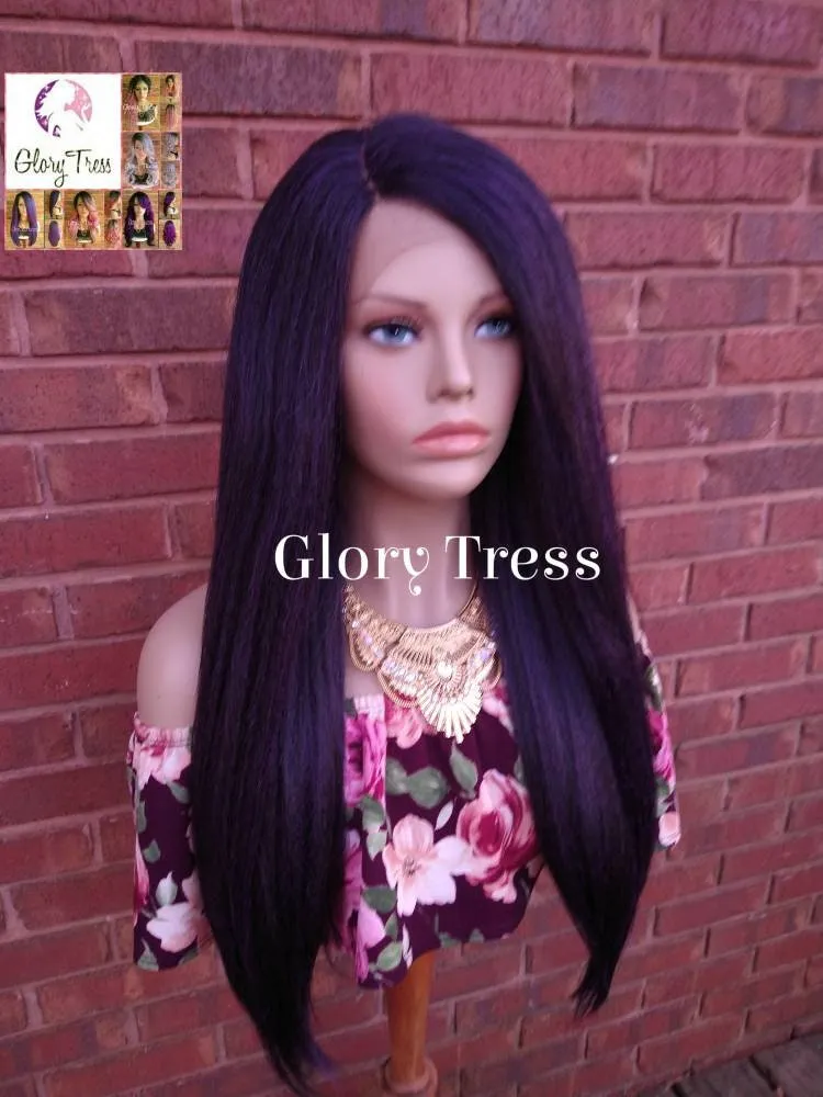 Kinky Straight Lace Front Wig, Natural Yaki Straight Wig, African American Wig, Glory Tress, Ready To Ship // PRECIOUS