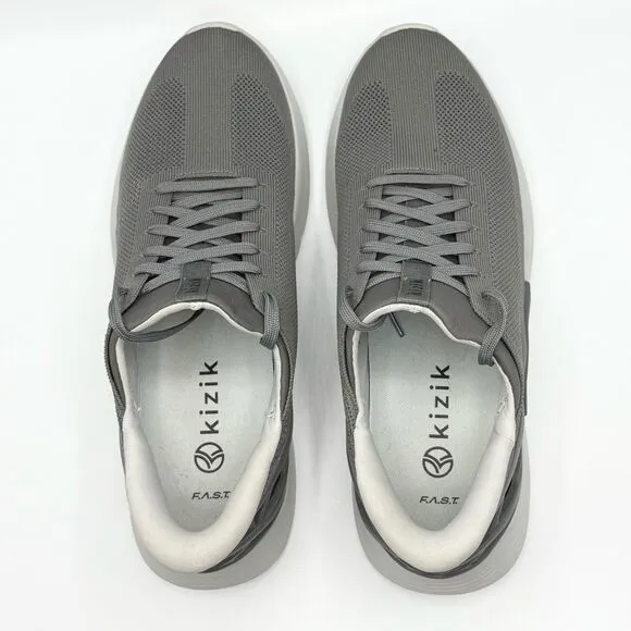 Kizik Men’s Athens Gray Lace Up Comfort Sneakers - US 13
