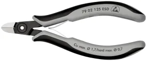 KNIPEX Precision Electronics Side Cutter Cutting Pliers ESD 125mm Multi Component Grips 79 02 125 ESD