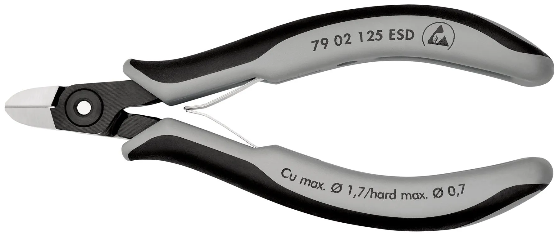 KNIPEX Precision Electronics Side Cutter Cutting Pliers ESD 125mm Multi Component Grips 79 02 125 ESD