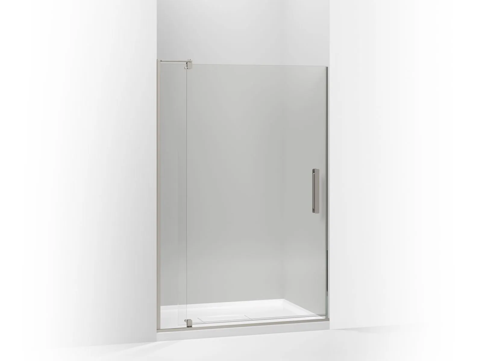 KOHLER K-707541-L Revel Pivot shower door, 70" H x 39-1/8 - 44" W, with 5/16" thick Crystal Clear glass