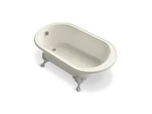 KOHLER K-710-B Iron Works Historic 66" x 36" freestanding oval bath in Biscuit