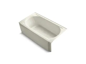 KOHLER K-724-G96 Memoirs 60" x 33-3/4" alcove BubbleMassage air bath with Biscuit airjet color finish and right-hand drain