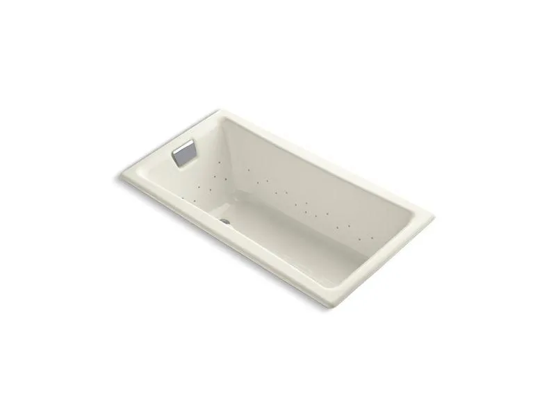 KOHLER K-852-GCP-0 Tea-for-Two 60" x 32" drop-in BubbleMassage air bath with Polished Chrome airjet finish