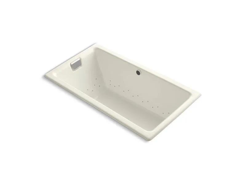 KOHLER K-856-GBN-0 Tea-for-Two 66" x 36" drop-in BubbleMassage air bath with Vibrant Brushed Nickel airjet finish