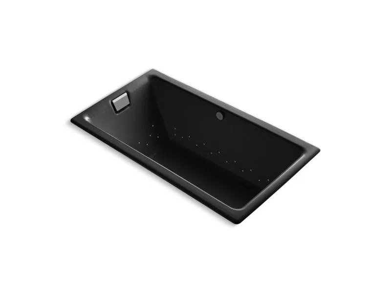KOHLER K-856-GBN-0 Tea-for-Two 66" x 36" drop-in BubbleMassage air bath with Vibrant Brushed Nickel airjet finish