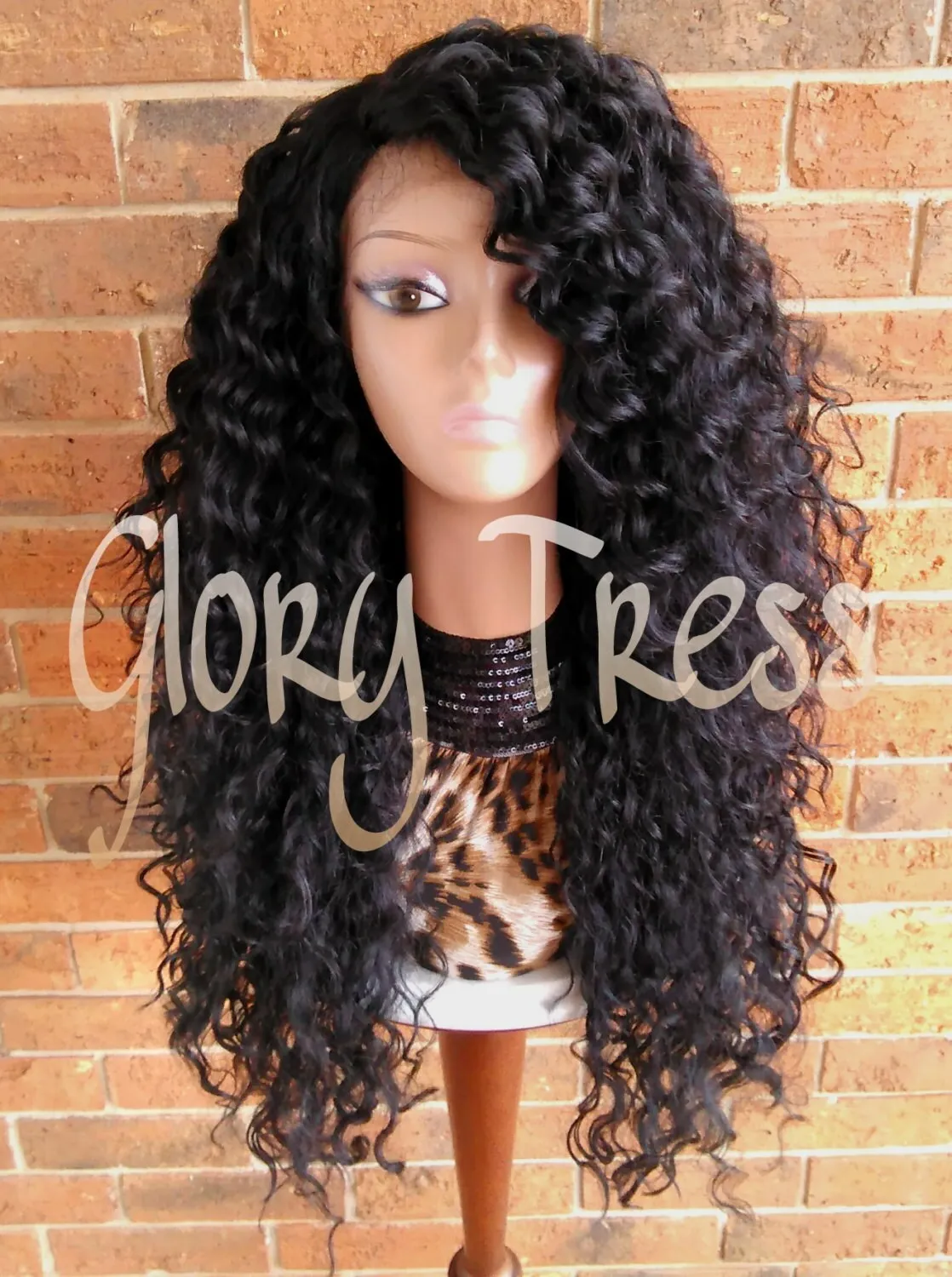 Lace Front Wig, Curly Lace Front Wig,  Black Curly Wig, Big Curly Hairstyle, Beach Curly Wig, On Sale // DREAM2 (Free Shipping)