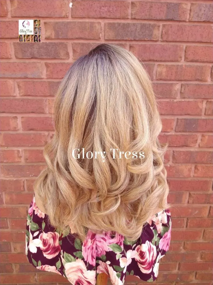 Lace Front Wig, Kinky Curly Wig,  Ombre Blonde Wig, Natural Yaki Wig, Glory Tress Wig, African American Wig // RIGHTEOUS