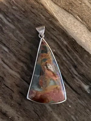 Landscape Morrisonite Pendant with sterling silver 24" adjustable chain