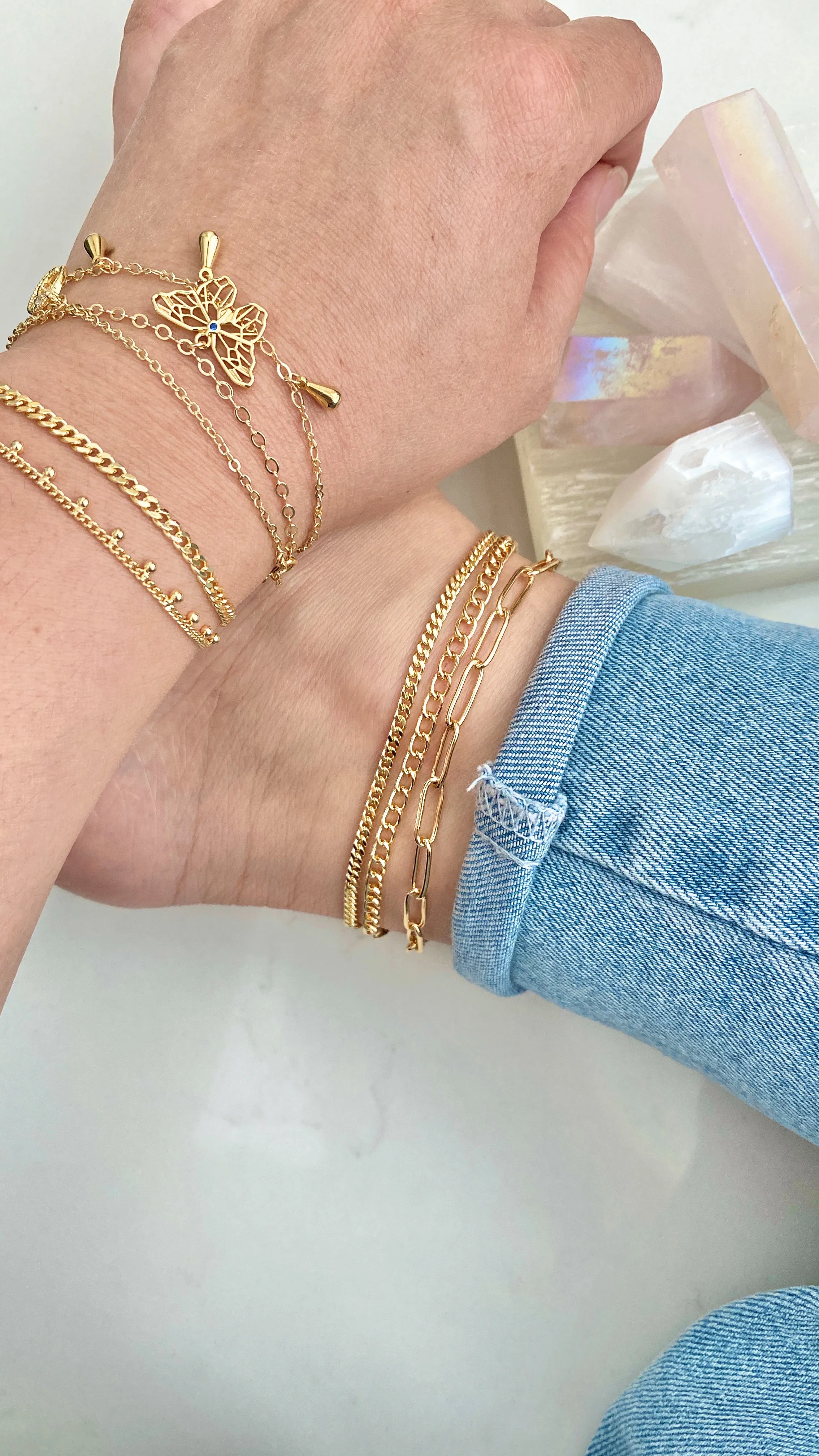 Large Paper Clip Chain Anklet