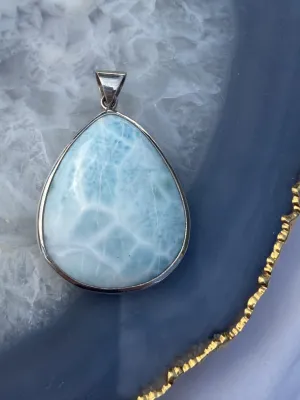 Larimar ~ 925 THICK Sterling Silver ~24" Adjustable Chain