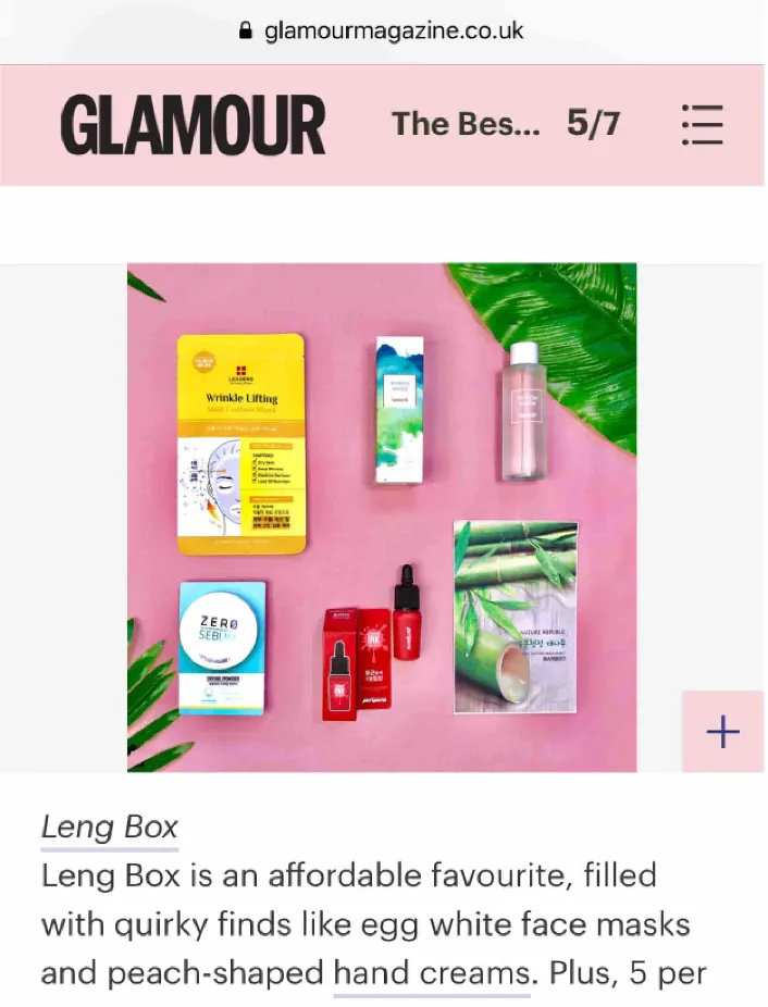 Lengbox Monthly K-Beauty Subscription Box