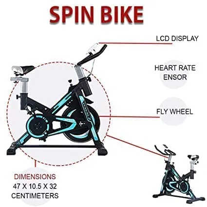 Let's Play® Exercise Cycle for Home Gym I Exercise Cycle with Adjustable Seat and Handle Best at Home Gym Equipment for Fitness Training Wool Felt Resistance
