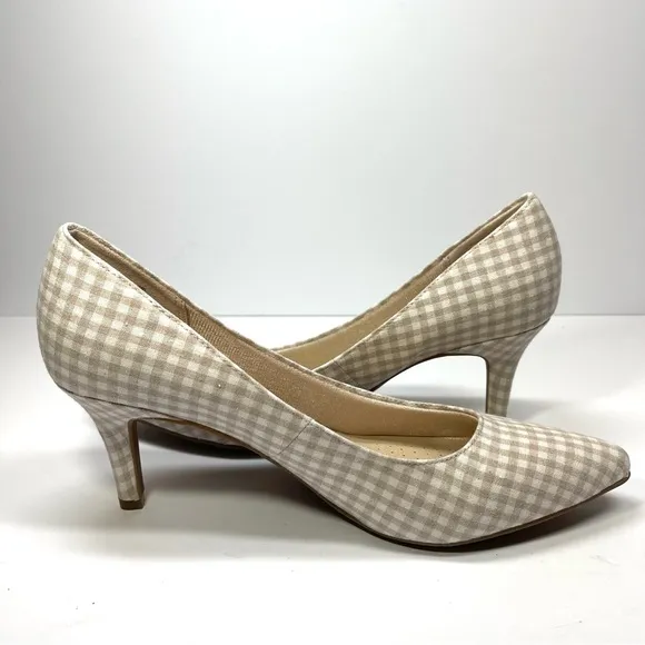 Life Stride Heels Women’s Size 8.5M Sevyn Gingham Print