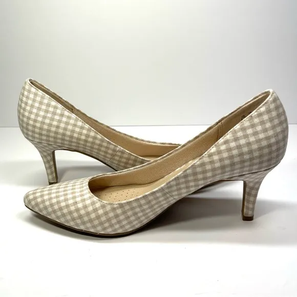 Life Stride Heels Women’s Size 8.5M Sevyn Gingham Print
