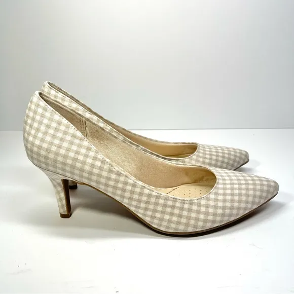 Life Stride Heels Women’s Size 8.5M Sevyn Gingham Print