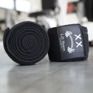 LIFT HEAVY KNEE WRAPS - BLACK