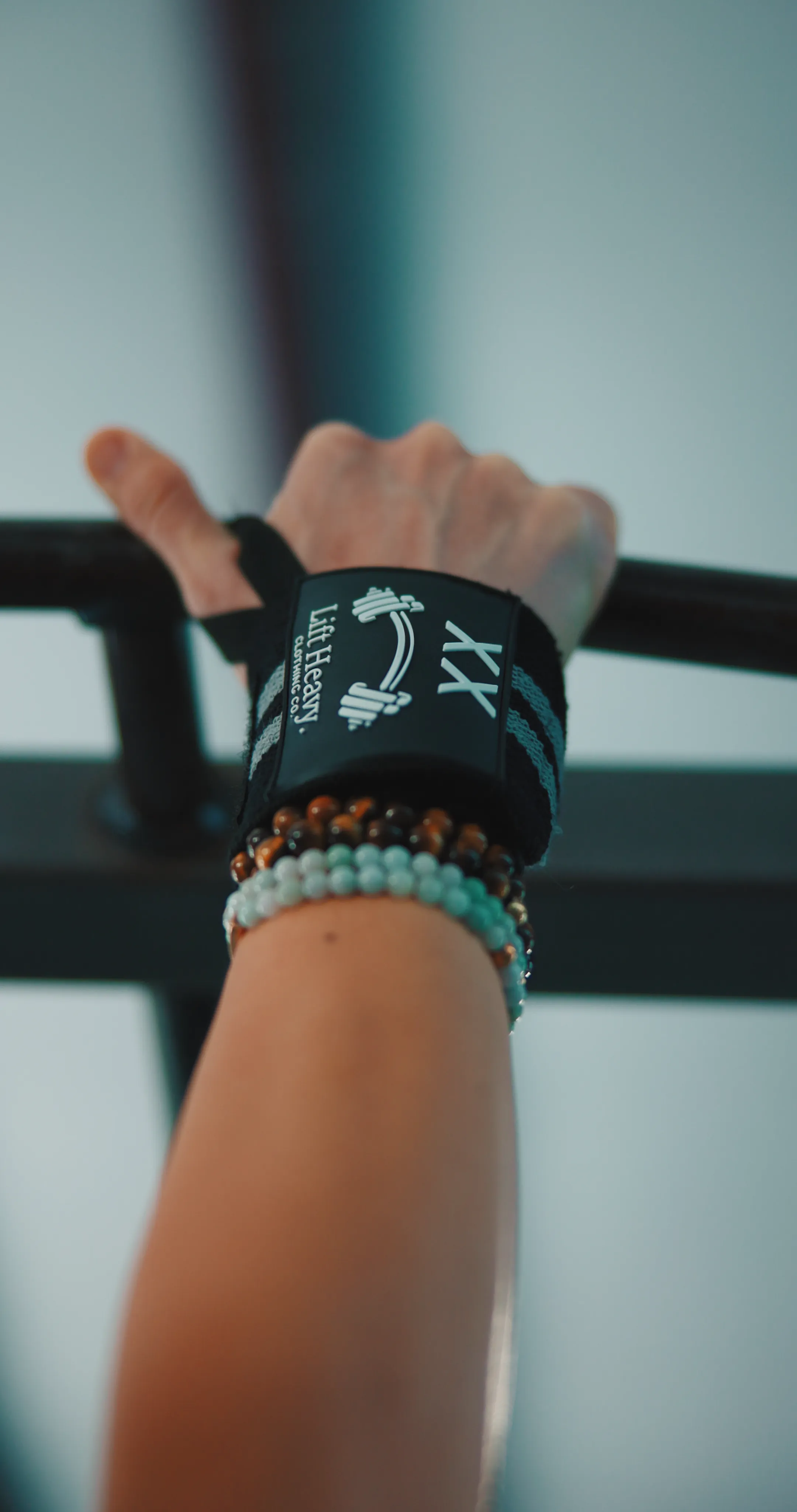 LIFT HEAVY KNEE WRAPS - BLACK/GRAY