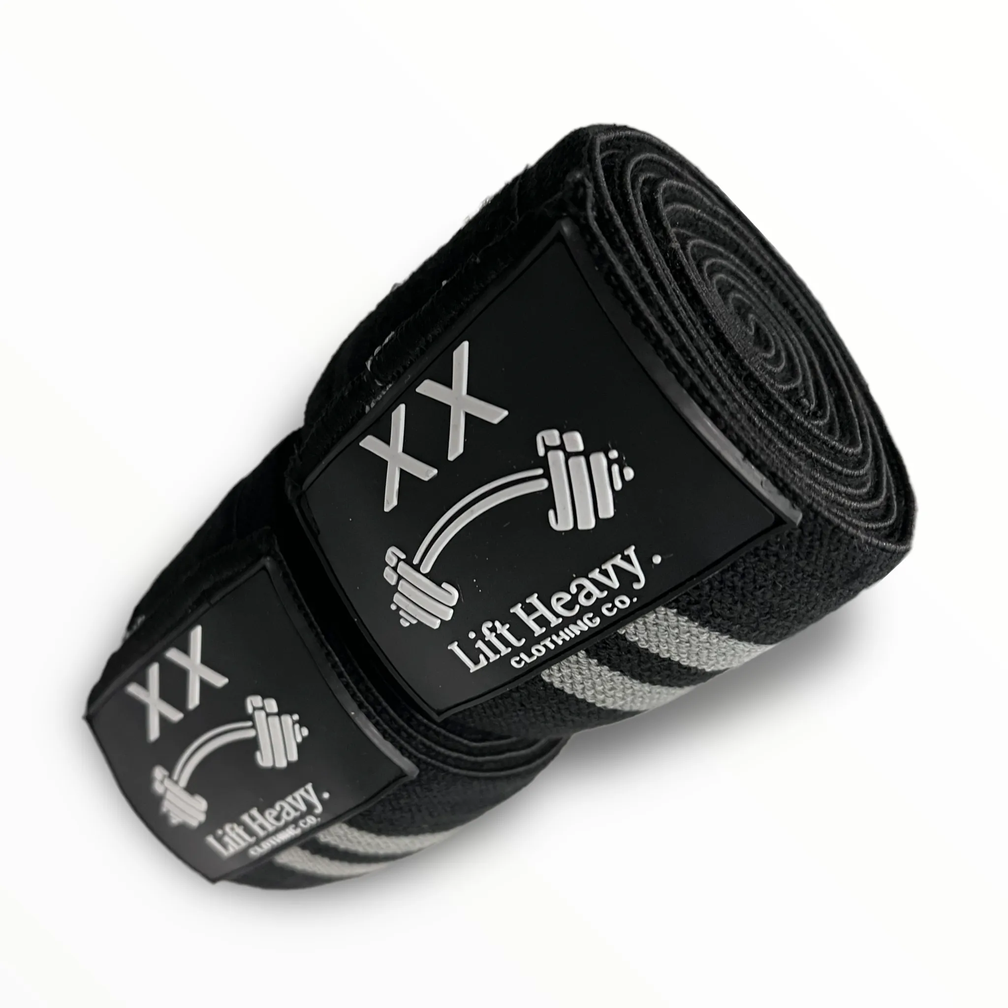 LIFT HEAVY KNEE WRAPS - BLACK/GRAY