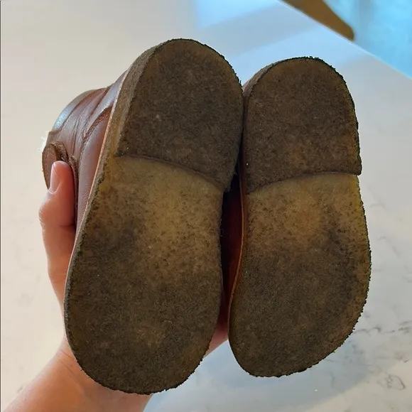 Light Brown Ankle High Boots with Plush Lining