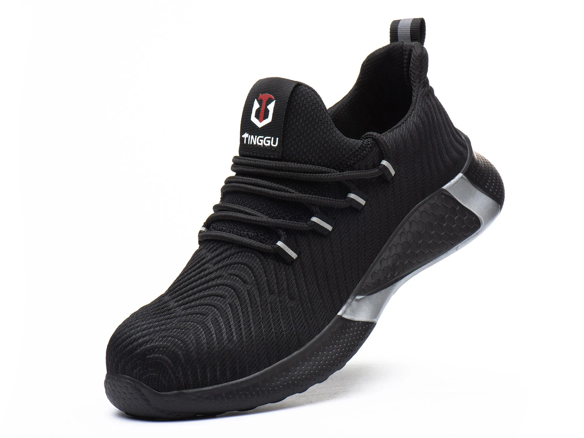 Lightweight Steel Toe Safety Shoes for Men Industrial & Construction Sneakers Stab resistant Work Shoes Non Slip Outdoor Hiking Shoes