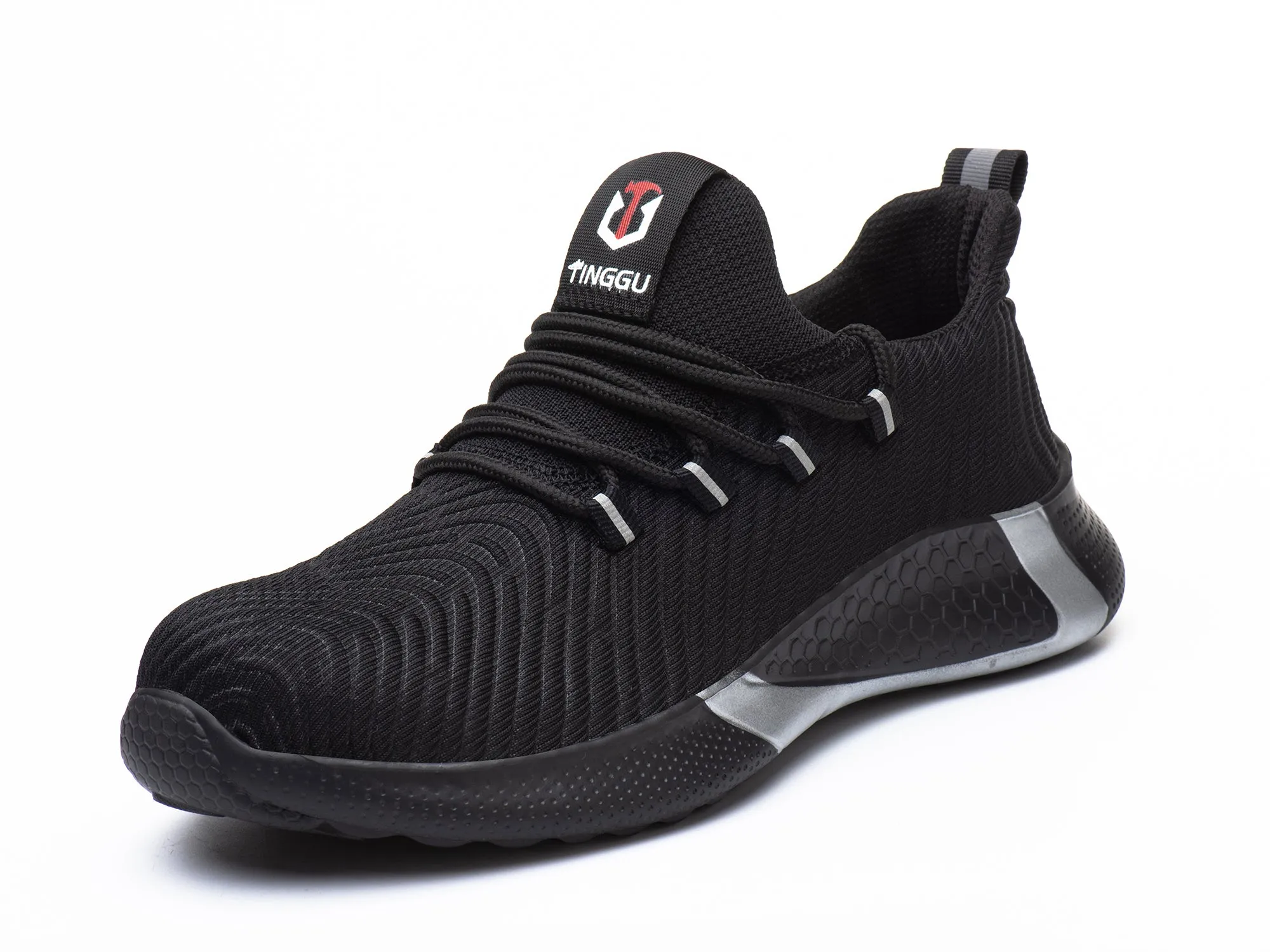 Lightweight Steel Toe Safety Shoes for Men Industrial & Construction Sneakers Stab resistant Work Shoes Non Slip Outdoor Hiking Shoes