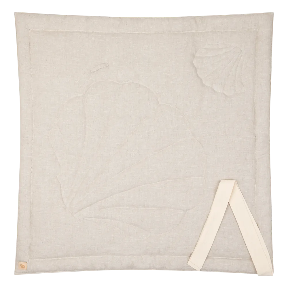 Linen Shell Baby Horn Padded Linen Blanket - Sand