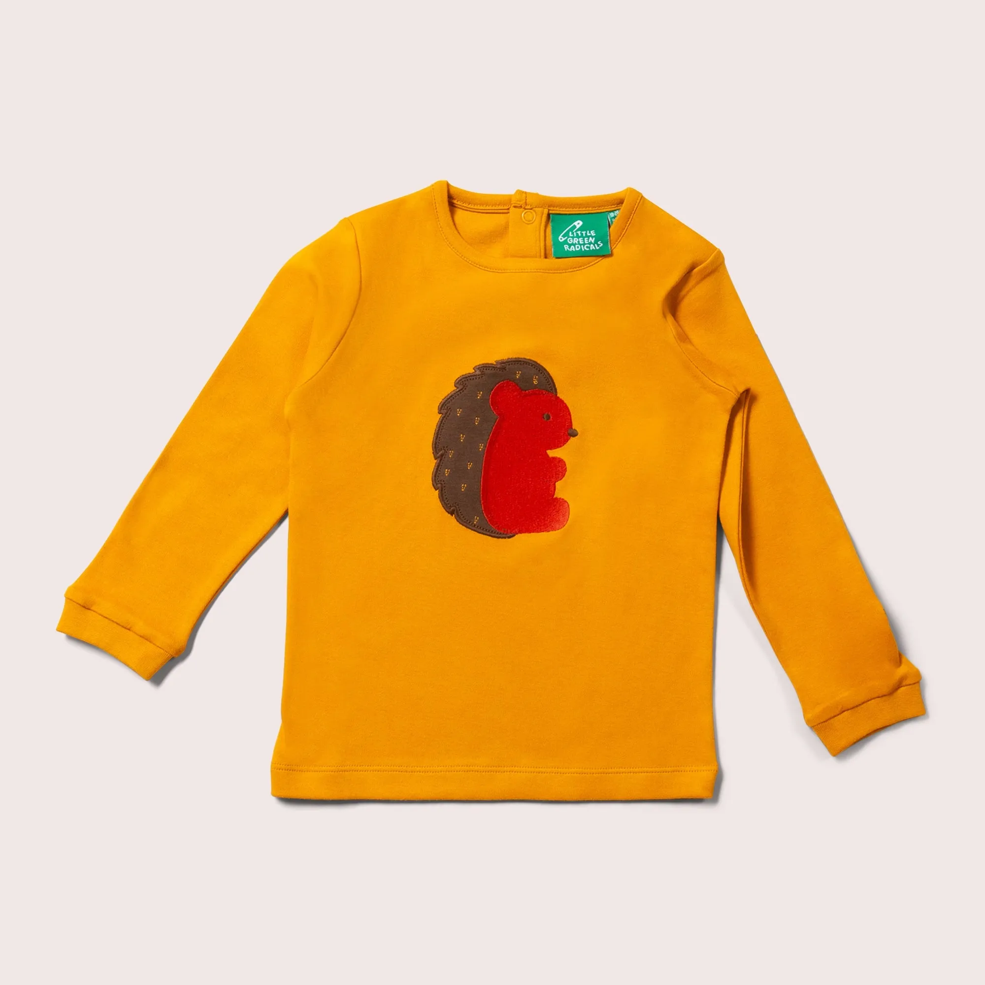 Little Hedgehog Applique Long Sleeve T-Shirt