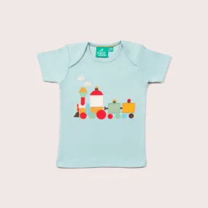 Little Train Applique Short Sleeve T-Shirt