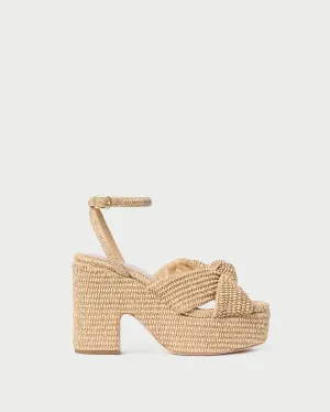 Liza Chunky Platform Sandal in Natural