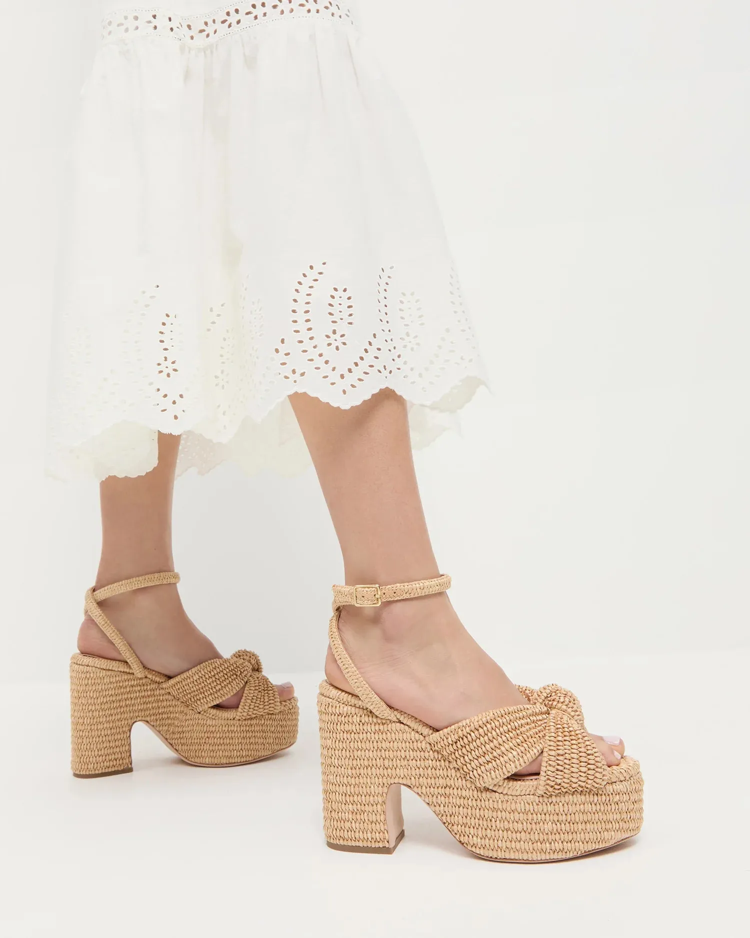 Liza Chunky Platform Sandal in Natural