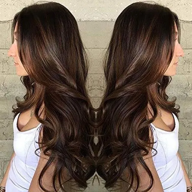 Long Natural Wave Brown Wigs Heat Resistant Wigs for Women