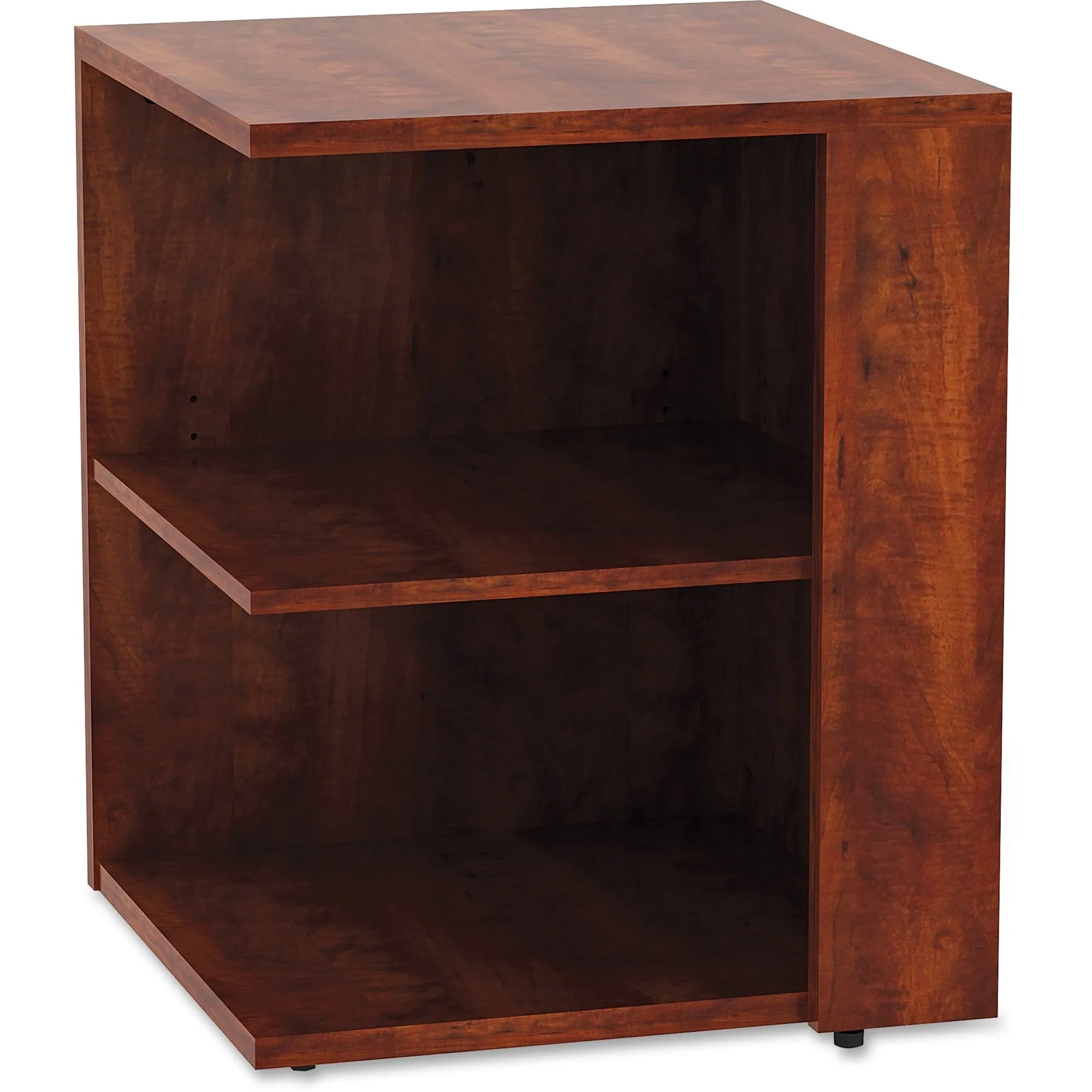 Lorell Essentials Series Cherry Laminate Square Bookcase