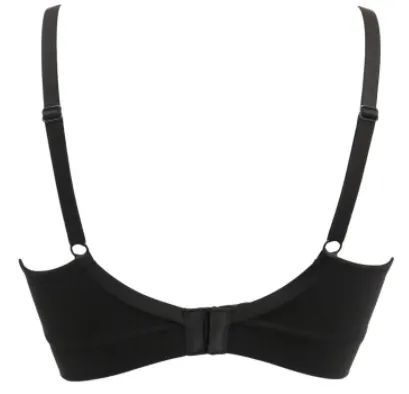 Love To Lounge Cotton Non Wired Bra In Black - Pour Moi