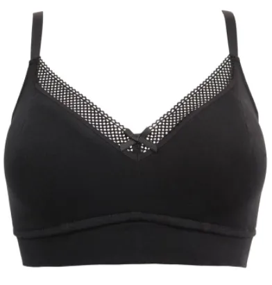 Love To Lounge Cotton Non Wired Bra In Black - Pour Moi