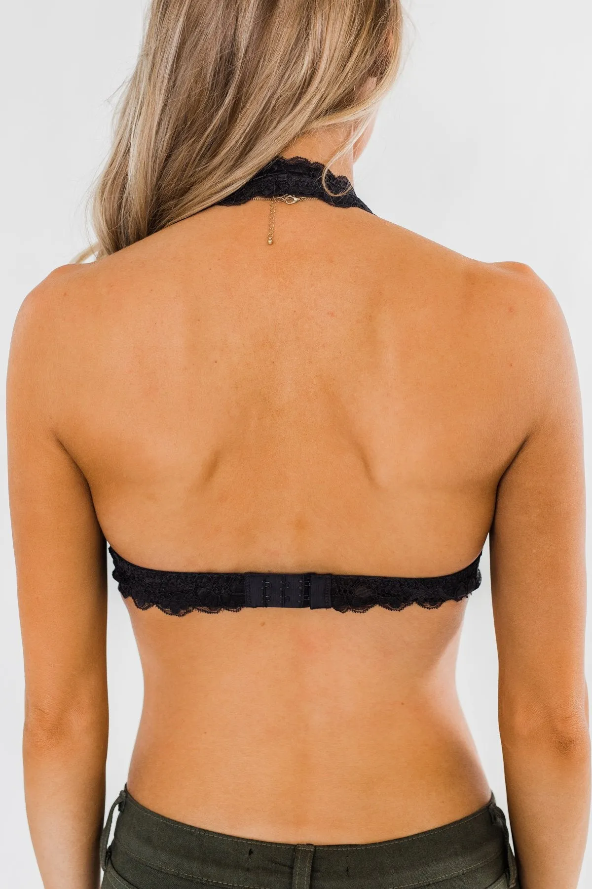 Lovely Lace Bralette- Charcoal